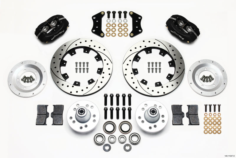 Wilwood Forged Dynalite Front Kit 12.19in Drilled Magnum Force Drop Spndle 140-11547-D 140-11547-D Photo - Primary