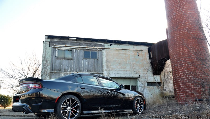 Corsa Performance 15-16 Dodge Charger SRT/Scat Pack/R/T 6.4L Black Xtreme Cat-Back 14996BLK Photo - Mounted