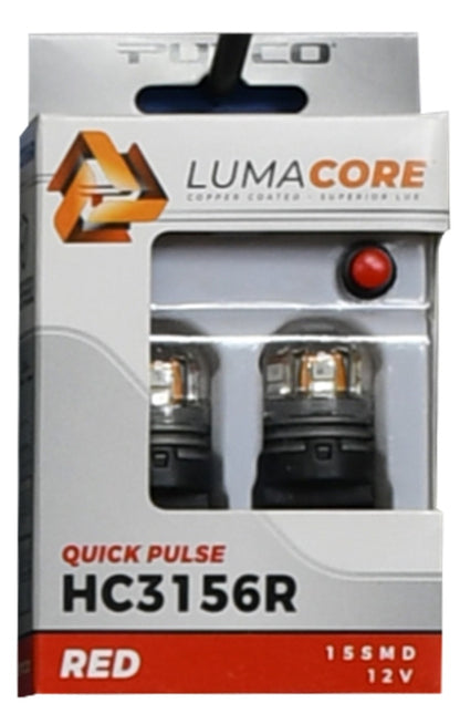 Putco LumaCore 3156 Red - Pair (x3 Strobe w/ Bright Stop) HC3156R HC3156R Photo - Primary