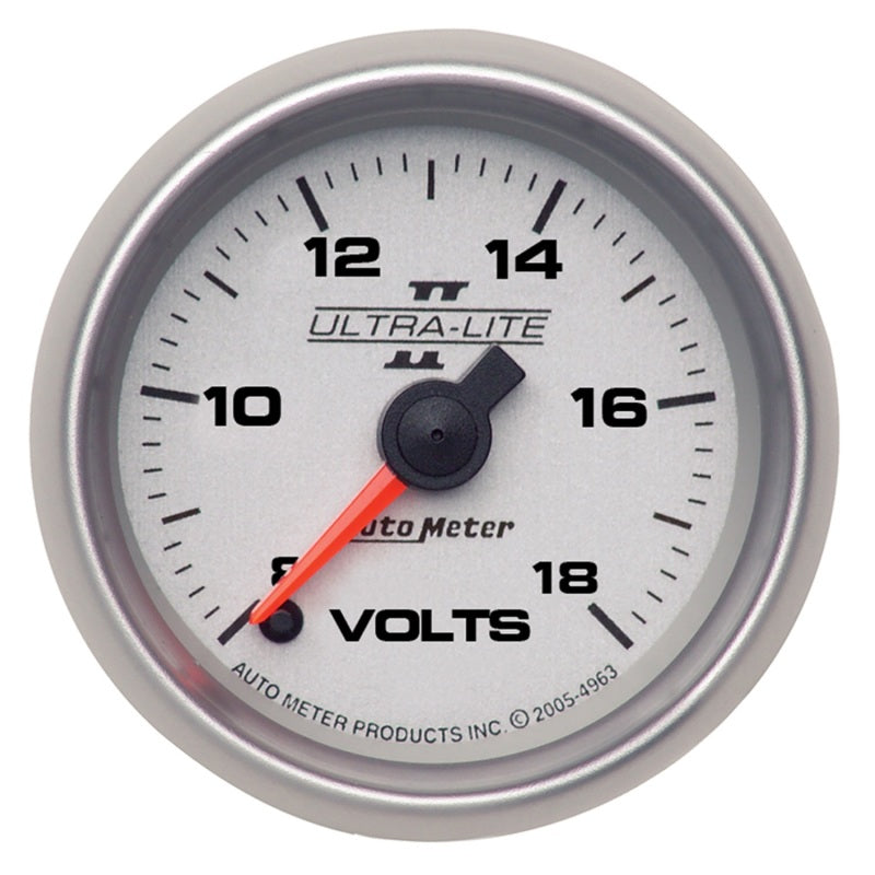 Autometer Gauge, Voltmeter, 2 1/16", 18v, Digital Stepper Motor, Ultra-lite II 4991 Photo - Primary