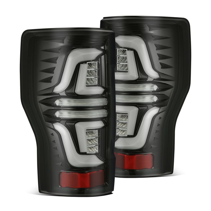 AlphaRex 17-19 Ford F250 Super Duty PRO-Series LED Tail Lights Jet Black (w/o Blind Spot Sensor) 657010 657010 Photo - Primary