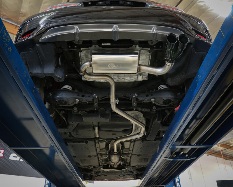 aFe POWER Takeda 2in to 2-1 304 SS Cat-Back Exhaust w/ Black Tips 11-17 Lexus CT200h 1.8L 49-36047-B 49-36047-B Photo - Mounted