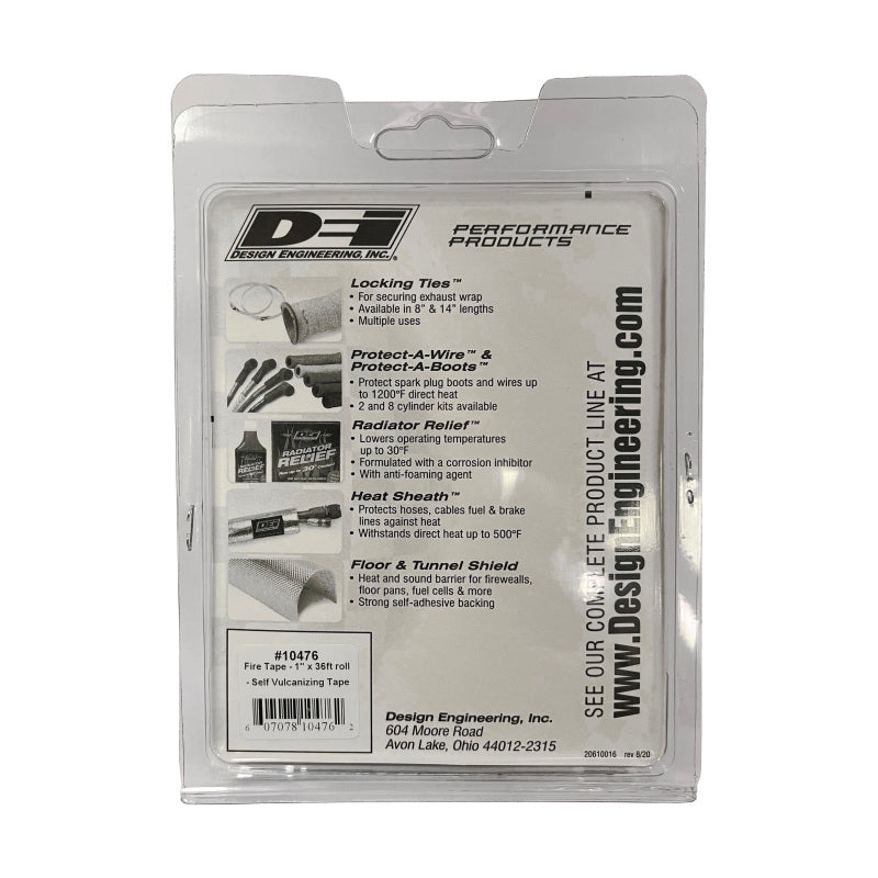 DEI Fire Tape 1in x 36ft Roll - Self Vulcanizing Tape - Black 10476 10476 Photo - Unmounted