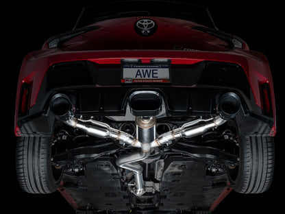 AWE Tuning 2023+ Toyota GR Corolla Track Edition Exhaust - Diamond Black Tips 3020-53472 3020-53472 Photo - Mounted