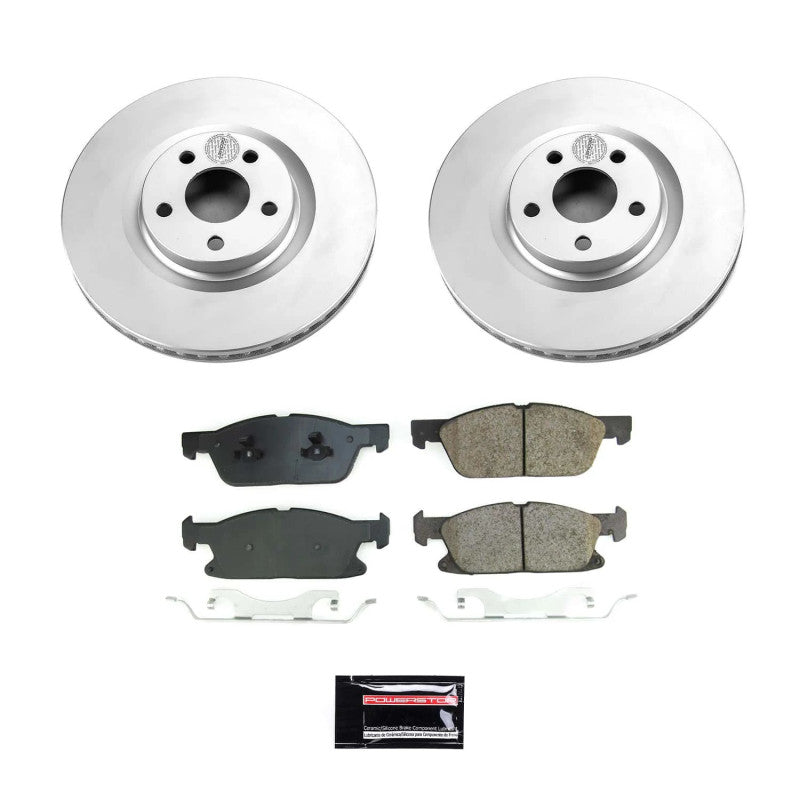 PowerStop Power Stop 17-20 Lincoln Continental Front Z17 Coated Brake Kit CRK8961