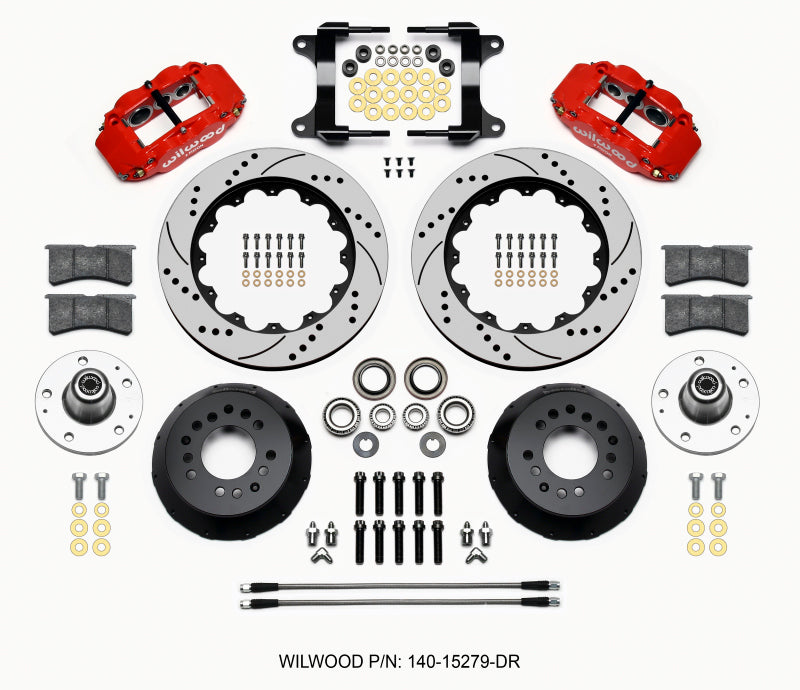 Wilwood Narrow Superlite 6R Front Hub Kit 14.00in Drill Red 82-92 Camaro//Firebird 140-15279-DR 140-15279-DR Photo - Primary