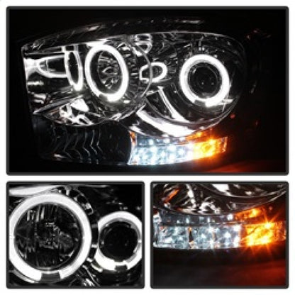 Spyder Dodge Ram 1500 06-08/Ram 2500 06-09 Projector Headlights LED Halo LED Chrm PRO-YD-DR06-HL-C 5010018 5010018 Photo - Unmounted
