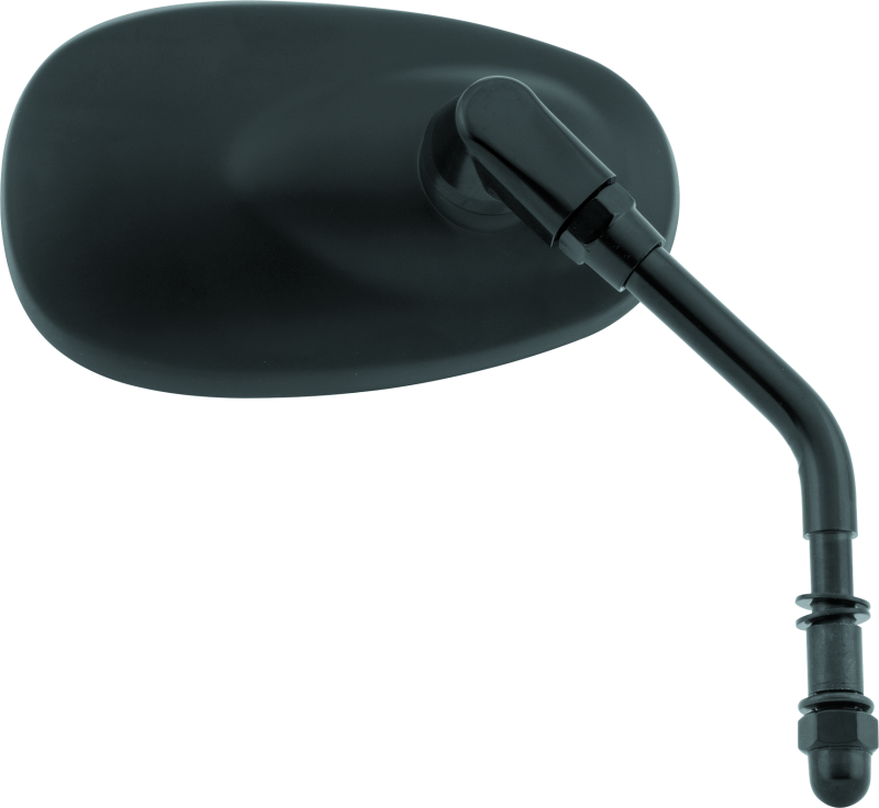 BikeMaster Harley Oval Mini Mirror - Each - Matte Black 601154 601154 Photo - Primary