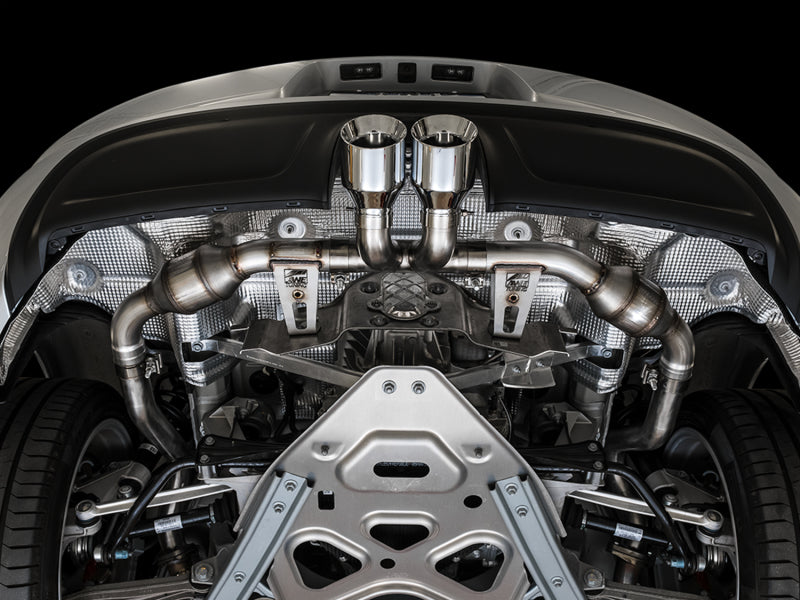 AWE Tuning Porsche 718 Boxster / Cayman Touring Edition Exhaust - Chrome Silver Tips 3015-32080 3015-32080 Photo - Mounted