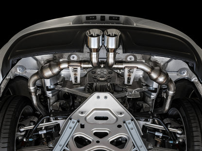 AWE Tuning Porsche 718 Boxster / Cayman Touring Edition Exhaust - Chrome Silver Tips 3015-32080 3015-32080 Photo - Mounted