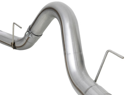 aFe Large Bore-HD 4in 409 SS DPF-Back Exh 18-19 Ford F-150 V6-3.0L (td) w/ Polished Tip 49-43106-P 49-43106-P Photo - Unmounted
