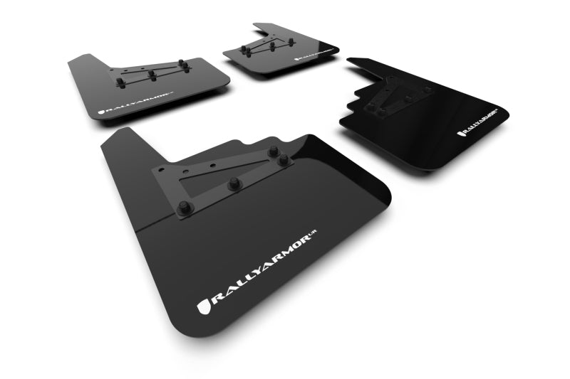 Rally Armor 21-24 Ford F-150 (Excl. Raptor) Black UR Mud Flap w/White Logo MF115-UR-BLK-WH MF115-UR-BLK-WH Photo - Primary
