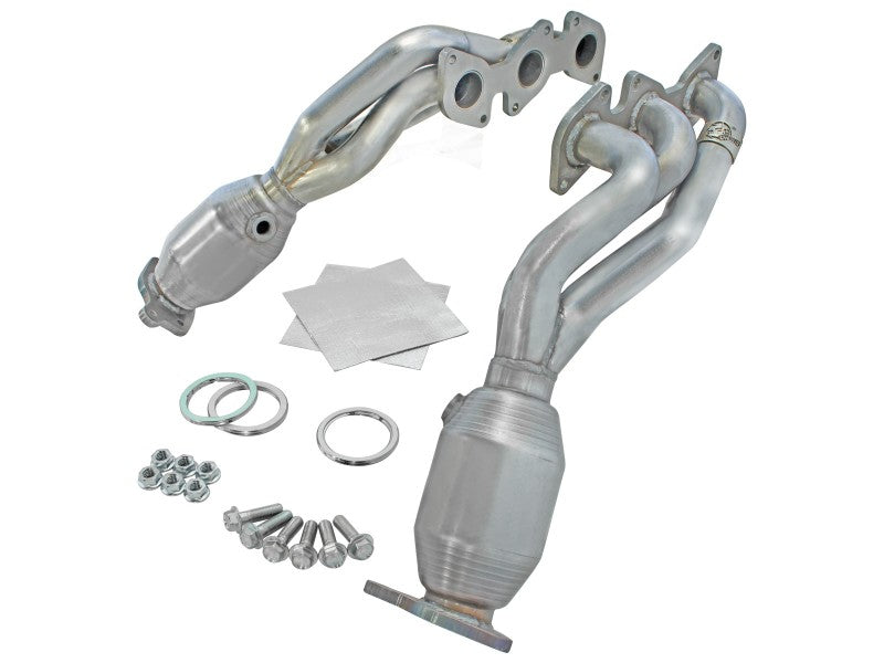 aFe 05-11 Toyota Tacoma V6-4.0L Twisted Steel 409 Stainless Steel Long Tube Header w/ Cat 48-46001-1HC 48-46001-1HC Photo - Unmounted