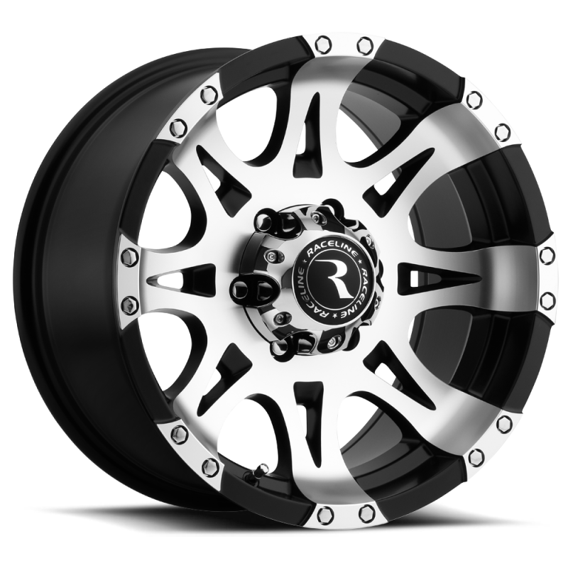 Raceline 982 Raptor 16x8in / 8x165.1 BP / 0mm Offset / 130.81mm Bore - Black & Machined Wheel 982-68080 982-68080 Photo - Primary