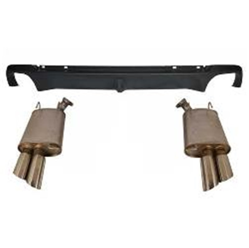 Ford Racing 2013-2014 Mustang GT Axle Back QUAD TIP Mufflers with Rear Lower VALENCE M-5230-MSVTCD M-5230-MSVTCD Photo - Primary