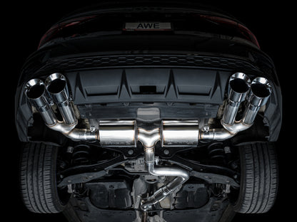 AWE Tuning AWE 22-24 Audi 8Y S3 Touring Edition Exhaust - Chrome Silver Tips 3015-42897 3015-42897 Photo - Mounted