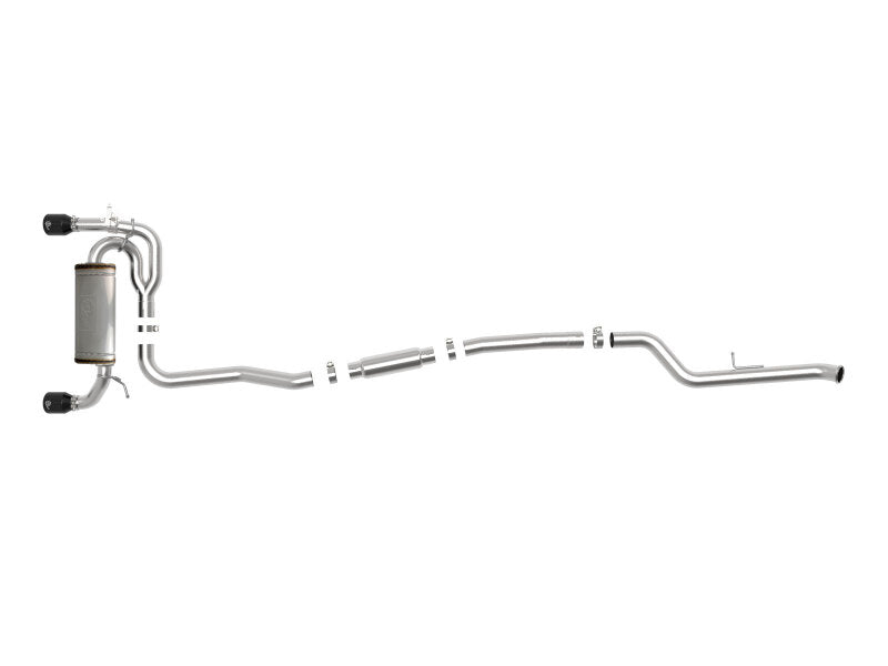 aFe MACH ForceXP 3IN to 2.5IN 304SS Cat-Back Exhaust System w/ Black Tips 14-16 BMW M235i (F22/23) 49-36347-B 49-36347-B Photo - Unmounted
