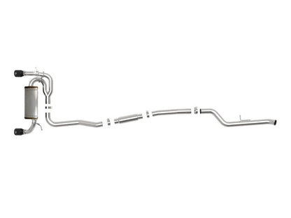 aFe MACH ForceXP 3IN to 2.5IN 304SS Cat-Back Exhaust System w/ Black Tips 14-16 BMW M235i (F22/23) 49-36347-B 49-36347-B Photo - Unmounted