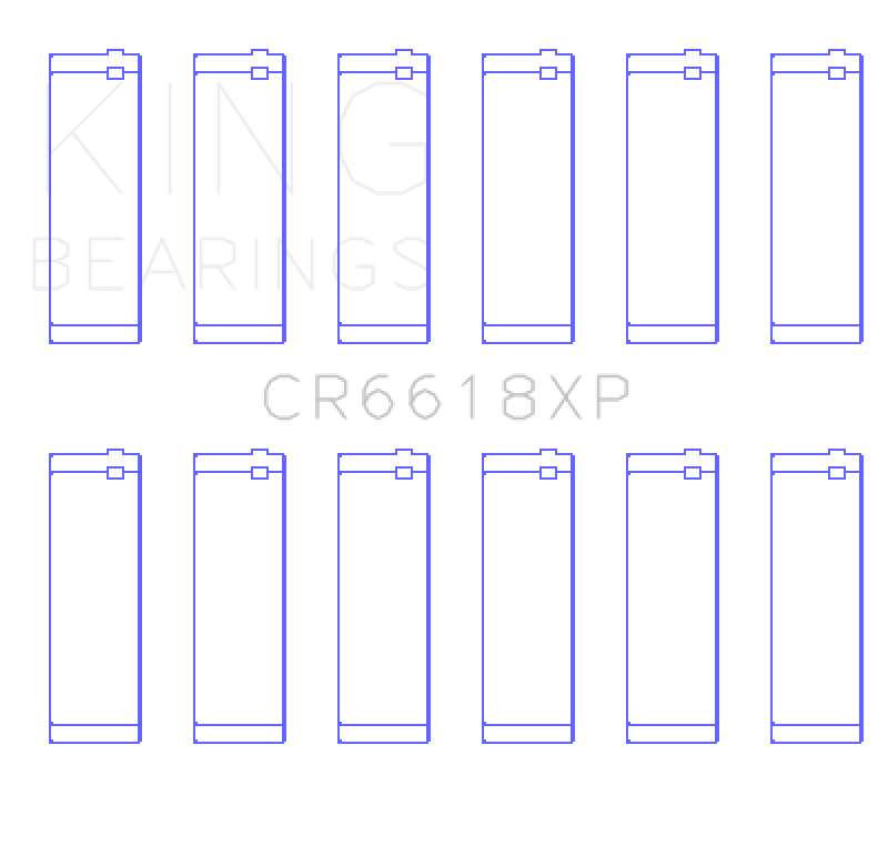 King Engine Bearings King Chevrolet 200/229ci XP Series Connecting Rod Bearing Set CR6618XP CR6618XP Photo - Primary