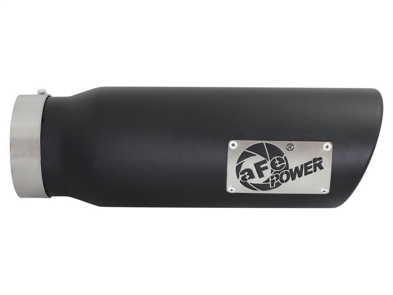 aFe MACH Force-Xp 4in 409 Stainless Steel Exhaust Tip: 4 In x 5 Out x 15L 49T40501-B15 Photo - Unmounted