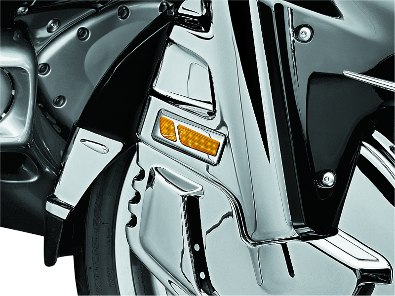 Kuryakyn L.E.D. Front Reflector Conversion Light Amber Chrome 7455 7455 Photo - Primary