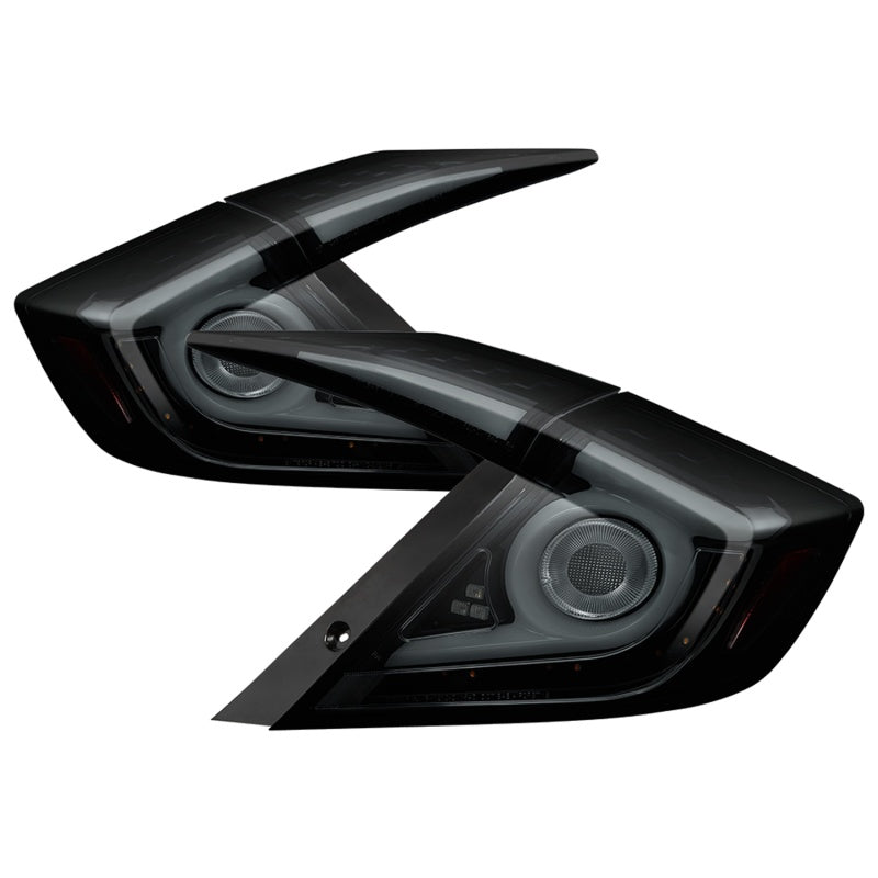 Spyder 16-18 Honda Civic 4 Door Light Bar LED Tail Lights - Black Smoke (ALT-YD-HC164D-LB-BSM) 5086440 5086440 Photo - Primary
