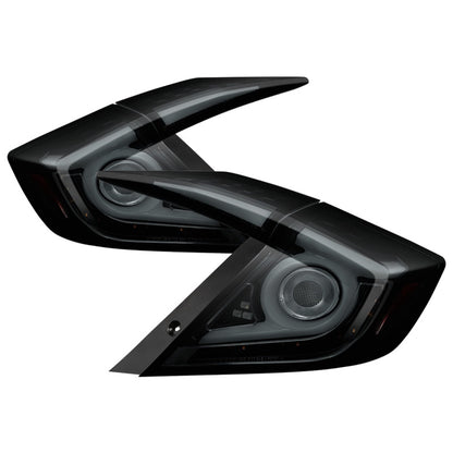 Spyder 16-18 Honda Civic 4 Door Light Bar LED Tail Lights - Black Smoke (ALT-YD-HC164D-LB-BSM) 5086440 5086440 Photo - Primary