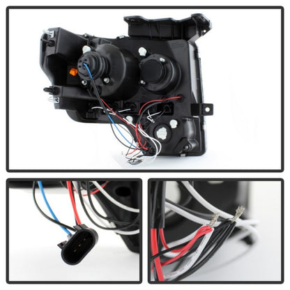 Spyder Ford F150 09-14 Projector Headlights Halogen Model- LED Halo LED Smke PRO-YD-FF15009-HL-SM 5010254 5010254 User 1