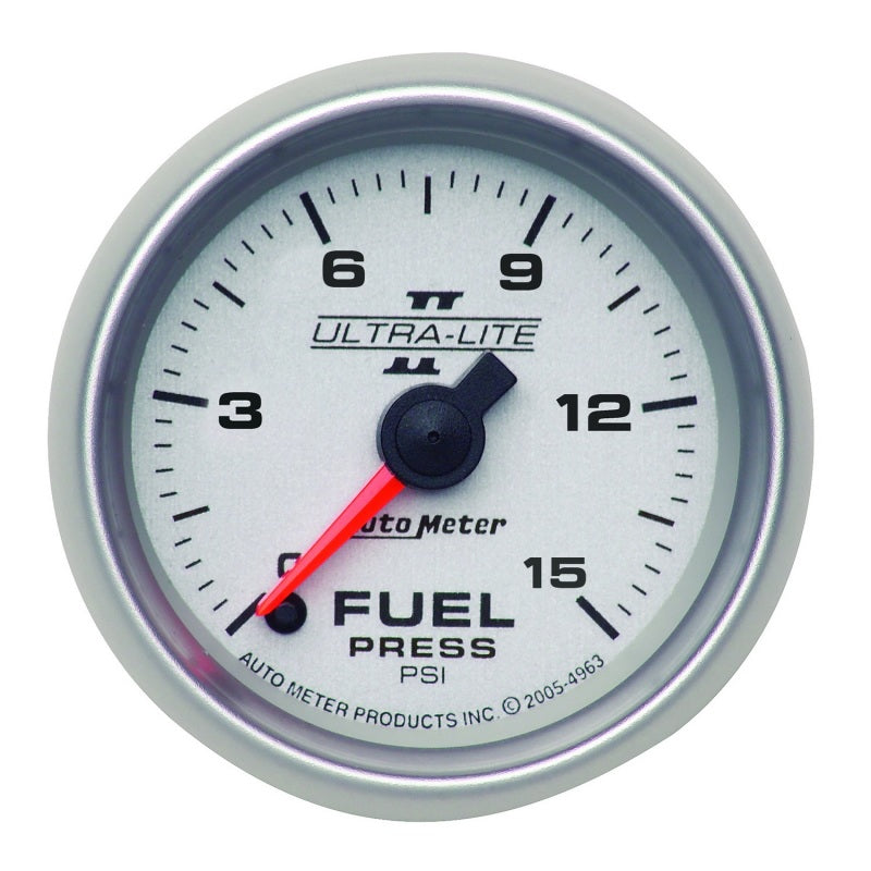 Autometer Gauge, Fuel Pressure, 2 1/16" 15Psi, Digital Stepper Motor, Ultra-Lite 4961 Photo - Primary