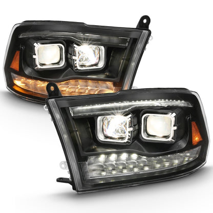 ANZO 2009-2018 Dodge Ram 1500 Projector H.L. Switchback Chrome Amber 111442 111442 Photo - Unmounted