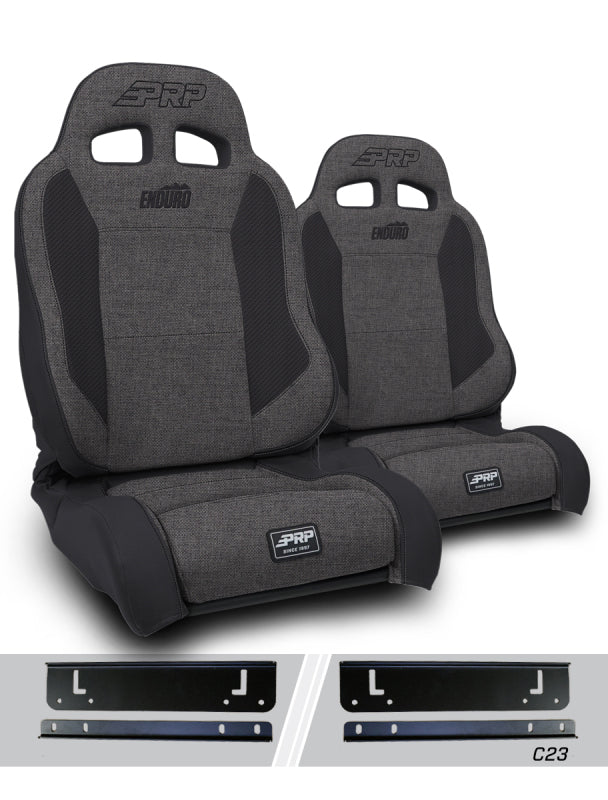 PRP Seats PRP 97-02 Jeep Wrangler TJ Enduro Elite Suspension Seat (Pair) - Trek Edition - Gray A89010-C23-54 A89010-C23-54 Photo - Primary