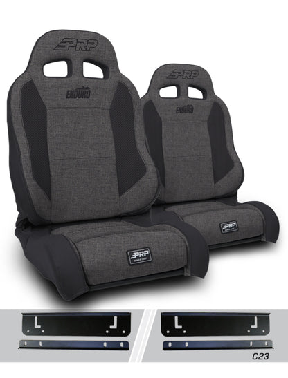 PRP Seats PRP 97-02 Jeep Wrangler TJ Enduro Elite Suspension Seat (Pair) - Trek Edition - Gray A89010-C23-54 A89010-C23-54 Photo - Primary