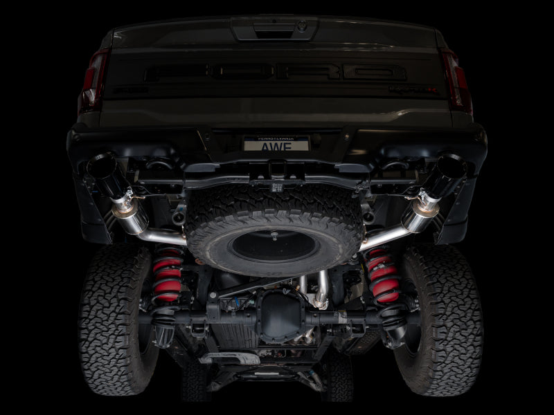 AWE Tuning AWE Gen 3 Raptor R SwitchPath Exhaust - Diamond Black Tips 3025-33852 3025-33852 Photo - Mounted