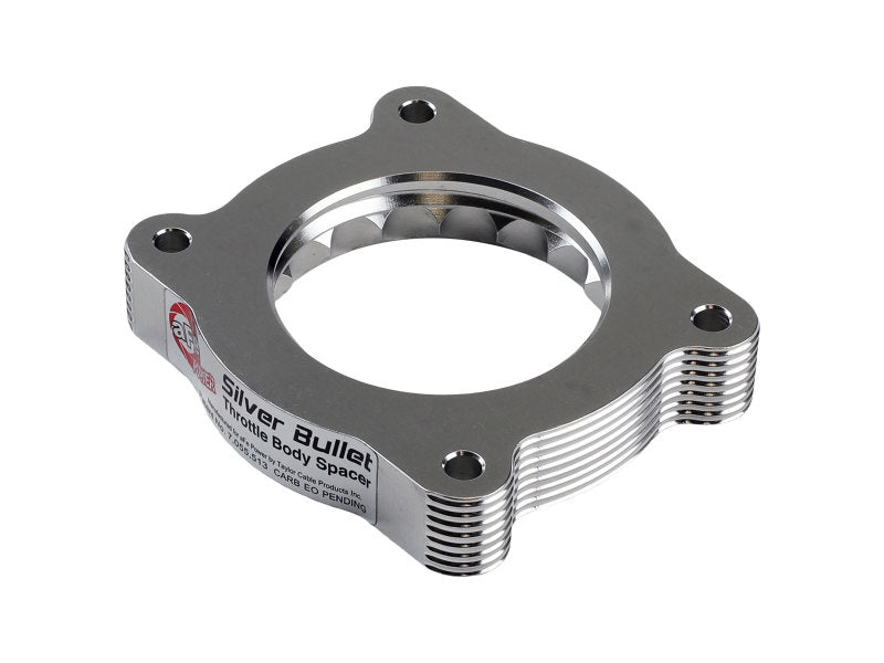 aFe 07-13 Chevrolet Silverado 1500/GMC Sierra 1500 Silver Bullet Throttle Body Spacer - Silver 46-34019 46-34019 Photo - Primary