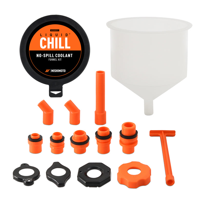 Mishimoto No-Spill Coolant Funnel Kit 15pc Set MMTL-NSF-15 MMTL-NSF-15 Photo - Primary
