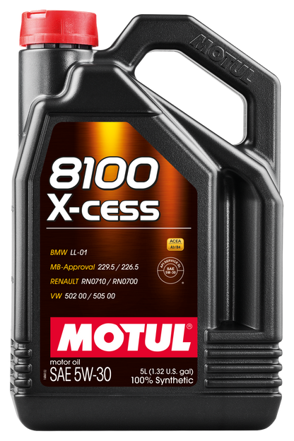 Motul Synthetic Engine Oil 8100 5W30 X-CESS 5L 108946 108946 Photo - Primary
