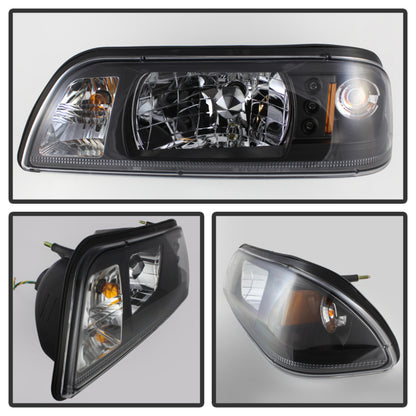Spyder Ford Mustang 87-93 1PC LED (Replaceable LEDs)Crystal Headlights Black HD-YD-FM87-1PC-LED-BK 5012531 5012531 User 1