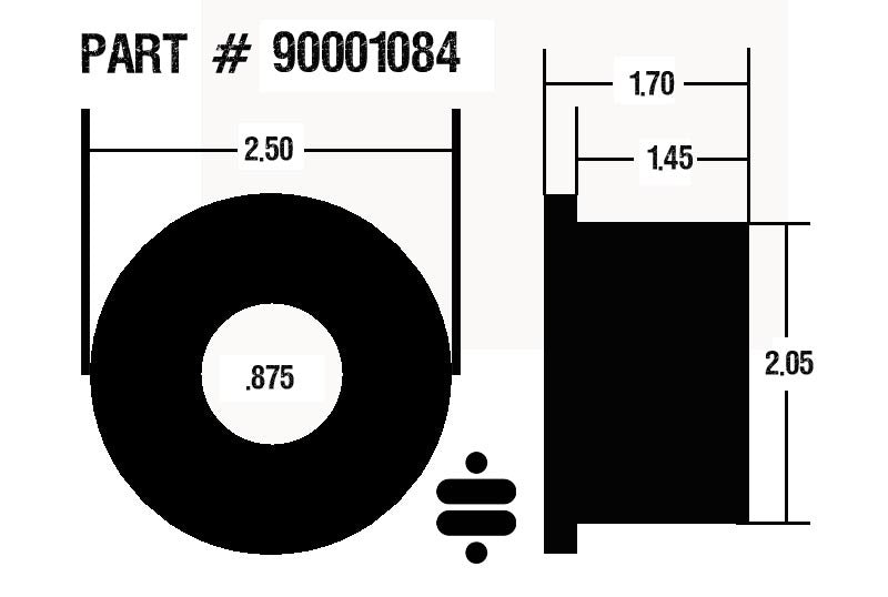 Ridetech 1.7in Wide Poly Bushing 7/8in ID 90001084 90001084 Photo - Primary
