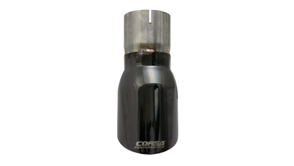 Corsa Performance Single Universal 3.0in Inlet / 4.0in Outlet Black PVD Pro-Series TK006BLK Photo - Primary