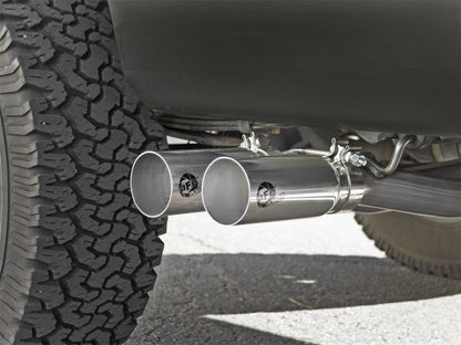 aFe Cat Back Exhaust Polished - Ford F-150 04-08 49-43079-P Photo - Mounted
