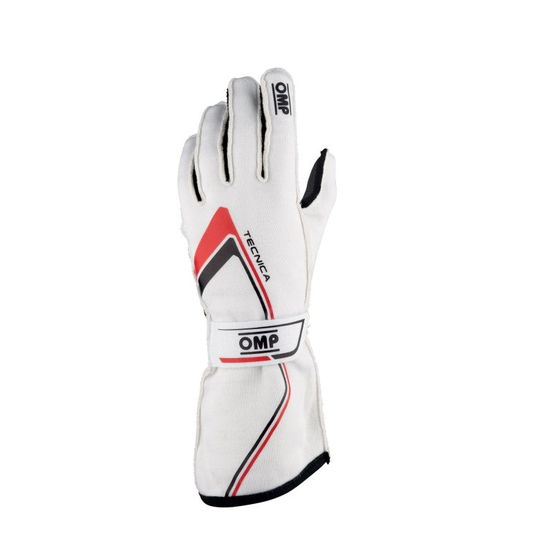 OMP Tecnica Gloves My2021 White - Size L (Fia 8856-2018) IB0-0772-A01-020-L IB0-0772-A01-020-L Photo - Primary