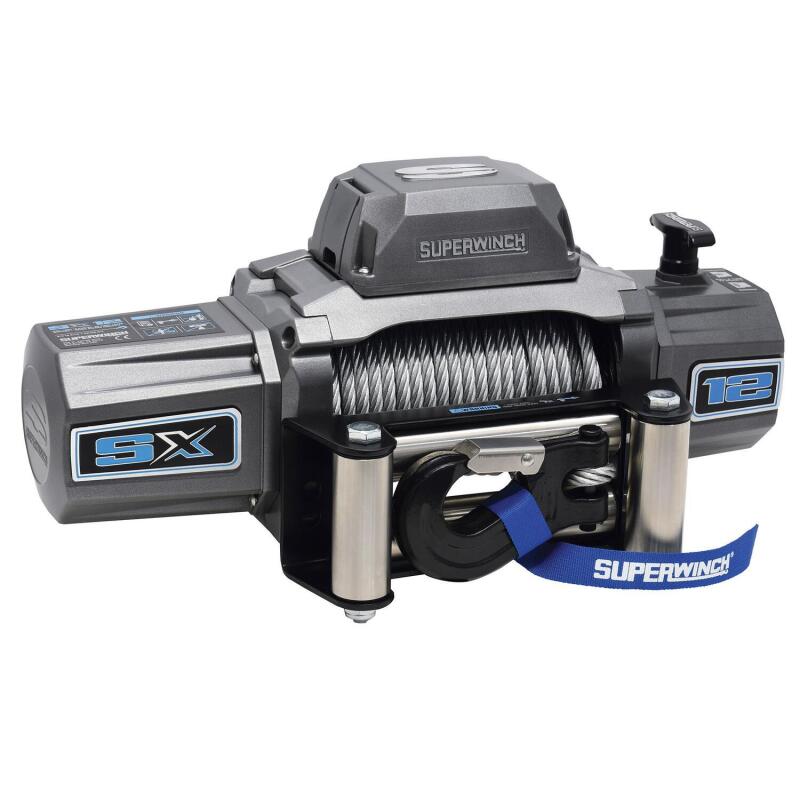 Superwinch 12000 LBS 12 VDC 3/8in x 85ft Wire Rope SX 12000 Winch - Graphite 1712200 1712200 Photo - out of package