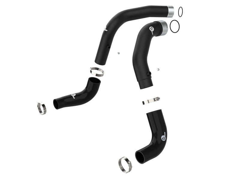 aFe BladeRunner Black 3in Intercooler Hot & Cold Side Pipe Kit 20-21 Jeep Wrangler V6-3.0L (td) 46-20434-B 46-20434-B Photo - Unmounted