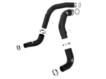 aFe BladeRunner Black 3in Intercooler Hot & Cold Side Pipe Kit 20-21 Jeep Wrangler V6-3.0L (td) 46-20434-B 46-20434-B Photo - Unmounted