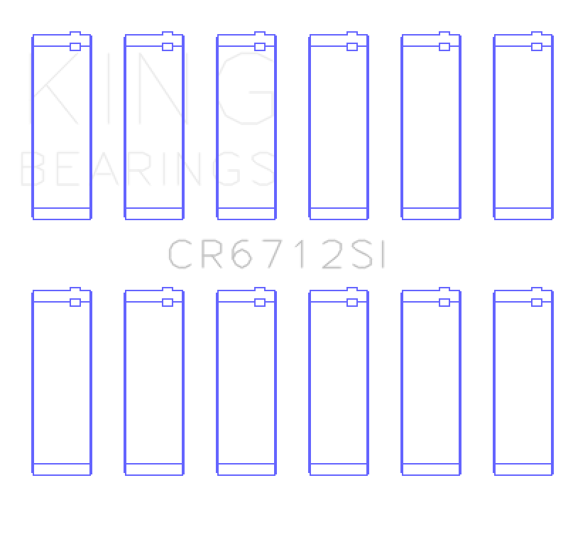 King Engine Bearings Ford V6 Triton/Ohv (Size +0.50mm) Connecting Rod Bearing Set CR6712SI0.5 CR6712SI0.5 Photo - Primary
