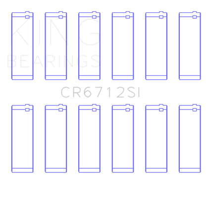 King Engine Bearings Ford V6 Triton/Ohv (Size +0.75mm) Connecting Rod Bearing Set CR6712SI0.75 CR6712SI0.75 Photo - Primary