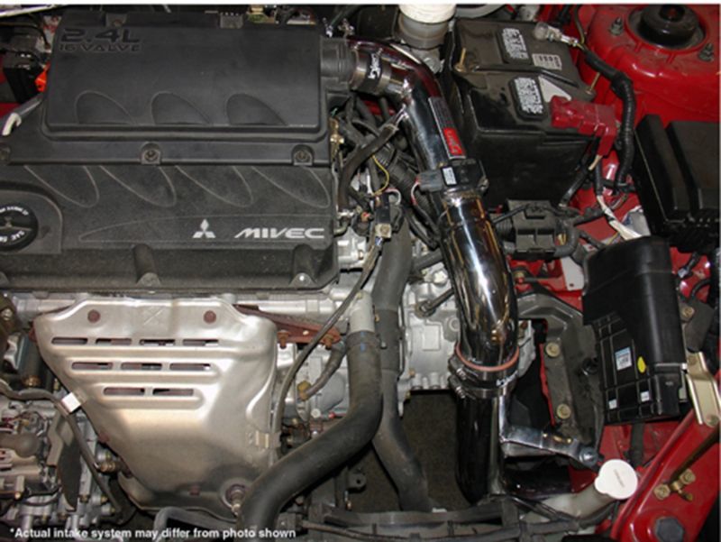 Injen 06-09 Eclipse 2.4L 4 Cyl. (Manual) Black Cold Air Intake SP1870BLK Photo - Mounted