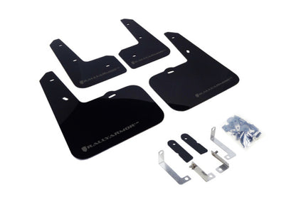 Rally Armor 12-13 Hyundai Veloster UR Black Mud Flap w/ Grey Logo MF24-UR-BLK/GRY Photo - Primary