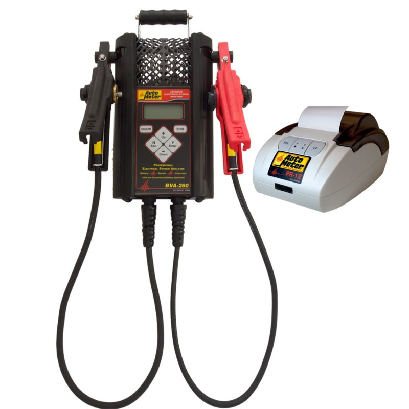 Autometer Handheld Electrical System Analyzer w/120 Amp Load for 6V/12V App w/ PR12 Printer Kit/Case BVA-260K BVA-260K User 1