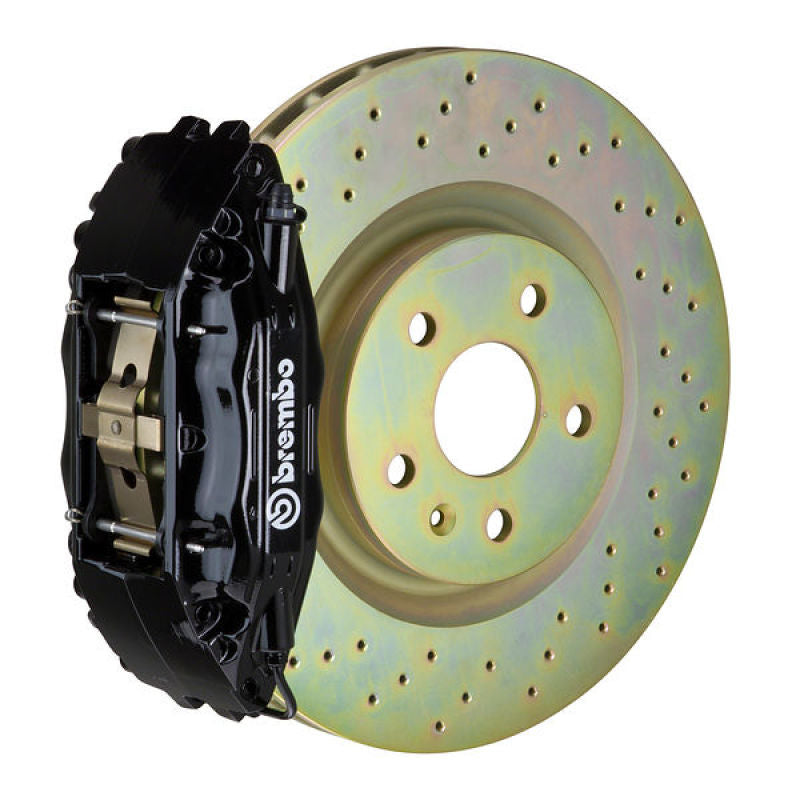 Brembo GT Brake Kit Ford Mustang V6 Front ABS Equipped 05-14 Drilled Black 1B4.8001A1 Photo - Primary